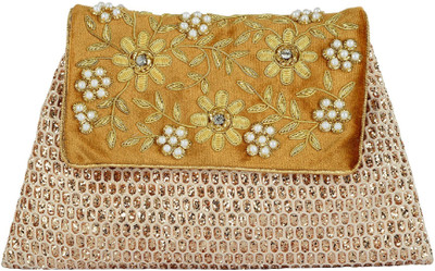 

Tooba Handicraft Messenger Bag(Gold)