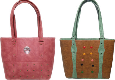 

AZED Collections Shoulder Bag(Brown, Pink)