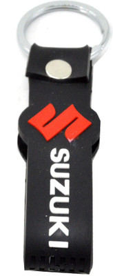 

Faynci Suzuki Inspired Double Sided Stylish Silicone Black/Red/White Key Chain Key Chain