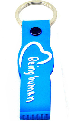 faynci Classic Printed Double Sided Silicone Blue/White Key Chain Key Chain