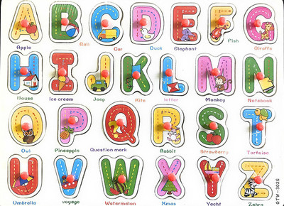

M-Alive FunBlast™ Set of 2 Wooden Board, Wooden Capital letter (A to Z) and Wooden Numbers (123) with Knobs Colorful Tray for Kids(Multicolor)
