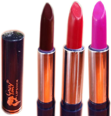

apna net bazaar combo of 3 matte lipstick with matte finish(red, brown, pink, 4.2 g)