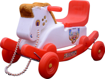 

Abasr Car Non Battery Operated Ride On(White, Red), Multicolor