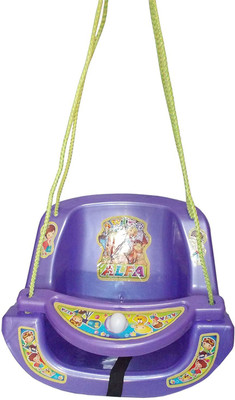 

kotak sales Baby Kids Garden Home Hanging Jhula Play Safe Swing Ride Seat Chair Bucket Outdoor / Indoor Rope Plastic Swinger Children Toddler (Blue)(Purple)