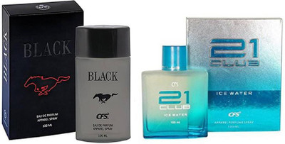CFS Perfume CFS Black Perfume 100 ML + CFS 21 Club Ice Water Perfume 100 ML Perfume - 200 ml(For Men & Women) available at flipkart for Rs.649