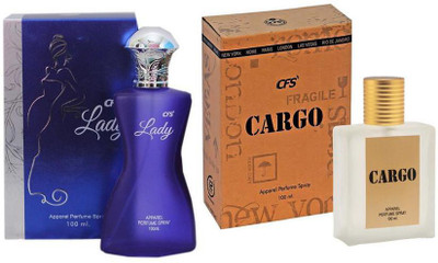 CFS Perfume CFS Lady Perfume 100 ML + CFS Cargo Khakhi Perfume 100 ML Perfume - 200 ml(For Men & Women)