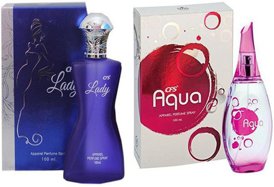 CFS Perfume CFS Lady Perfume 100 ML + CFS Aqua Perfume 100 ML Perfume - 200 ml(For Men & Women)