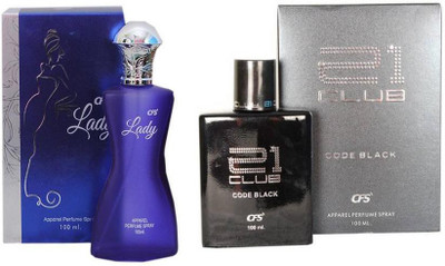 CFS Perfume CFS Lady Perfume 100 ML + CFS 21 Club Code Black Perfume 100 ML Perfume - 200 ml(For Men & Women) available at flipkart for Rs.649