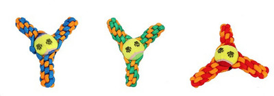 

SRI Tennis Ball With Tug Rope Chew Toy For Puppy/Small Pets Cotton Tug Toy For Dog & Cat