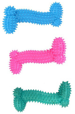 

SRI Imported Durable Natural Rubber Non Toxic Colourful Bone Style Chew Toy For Puppy | Cats | Small Pets - Pack of 3 Rubber Chew Toy For Dog & Cat