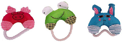 

SRI Imported High Quality Cute Smiley Toy For Small Pets ( Pack of 3) Cotton Plush Toy For Dog & Cat