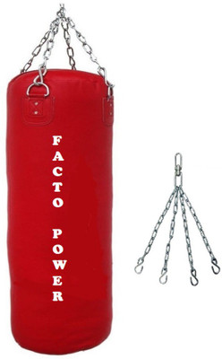 

FACTO POWER 7.5 Feet Long, PU Material, Red Color, Unfilled with Hanging Chain 7.5 Feet Long, PU Material, Red Color, Unfilled with Hanging Chain Hanging Bag(7.5, 90 kg)