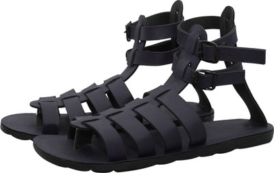 

Butchi Men Black Flats