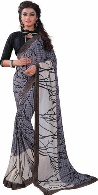 Bombey Velvat Fab Graphic Print Daily Wear Georgette, Chiffon Saree(Multicolor)