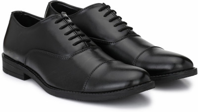 

Hirel's Hirel's Black Oxford Formal Shoes Lace Up For Men(Black