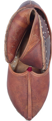 

Yofoxy Camel Pure Leather Rajasthani Rajwari Punjabi Very Light Mojaris For Men(Tan, Brown