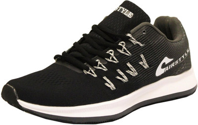 

Air Style Running Shoes For Men(Black, Black dk grey