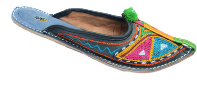 

Yofoxy Rajasthani Rajwari Punjabi Embroidery Jutis For Women(Multicolor
