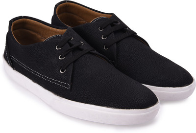 

Arthur Men's Black PU Leather Sneakers For Men(Black