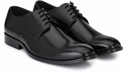 

Hirel's Hirel's Black Cap Toe Derby Premium Formal Shoes Derby For Men(Black