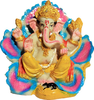 

AGH PATTA GANESH Decorative Showpiece - 15 cm(Polyresin, Multicolor)