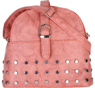 jolie Women Casual Pink PU Sling Bag