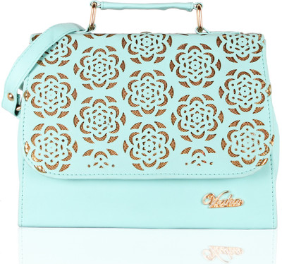 Voaka Women Casual Blue Leatherette Sling Bag