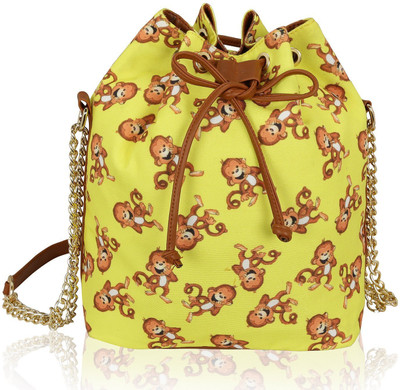 

Kleio Women Casual Yellow Canvas Sling Bag