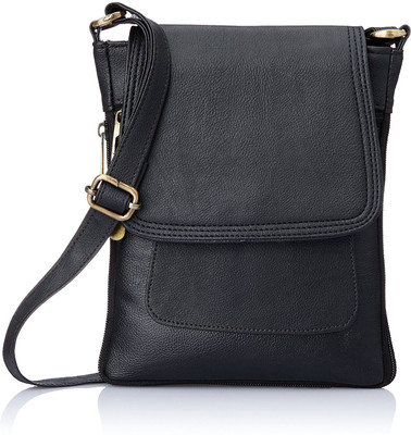 

CRYSTLE Women Formal Black PU, Canvas, Rexine, Leatherette Sling Bag