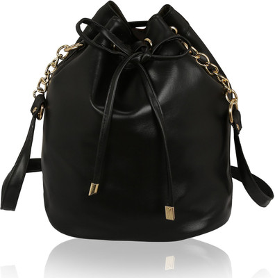 

Kleio Women Casual Black Leatherette Sling Bag