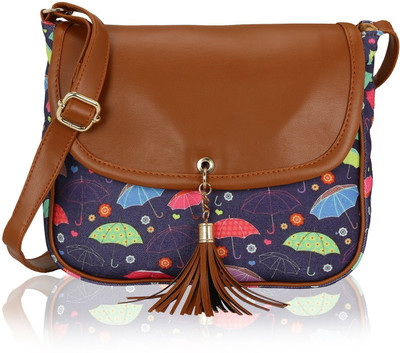 

Kleio Women Casual Blue Canvas Sling Bag
