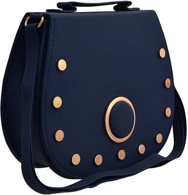 

BUY FOR CHANGE LLP Women Casual Blue PU Sling Bag