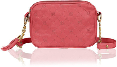 

Kleio Women Casual Pink Leatherette Sling Bag