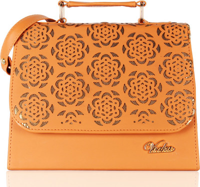 

Voaka Women Evening/Party Tan Leatherette Sling Bag