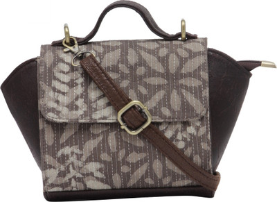 

TARUSA Women Casual Brown Cotton Sling Bag