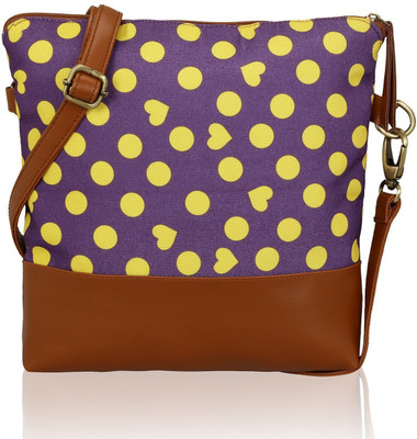 

Kleio Women Casual Purple Canvas Sling Bag