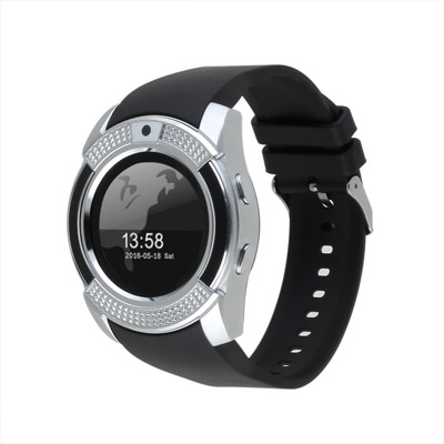 

CELESTECH V9 With SIM and 32 GB Memory Card Slot and Fitness Tracker Black Smartwatch(Black Strap Free Size)