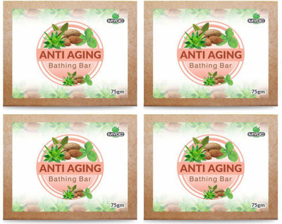 

Salvia Aloe vera, Basil, Almond oil, Avocado oil, Evening Primrose , Vitamin E and Glycerine soap for glowing skin. Rejuvenates dull looking skin 75gm x4 Pack(75 g, Pack of 4)