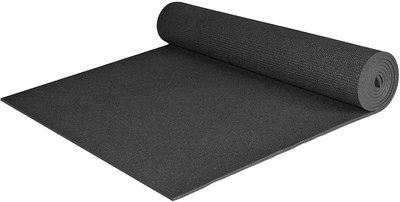 

QUINERGYS ™ Metallic Black Non Slip Yoga Mat - Longer And Wider Exercise Mats - Thick High Density Padding Black 6 mm Yoga Mat