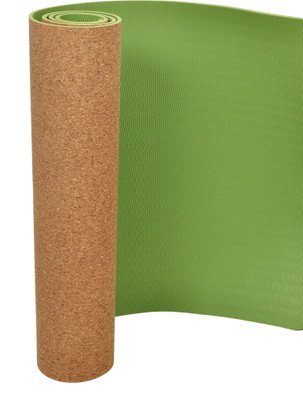 

YOGPRO 6 mm Mat with Cover "Natural Cork + TPE" Green 6 mm Yoga Mat