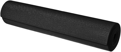 

QUINERGYS ® Super Black - 1/4-Inch Yoga and Exercise Mat with Carrying Strap Black 4 mm Yoga Mat