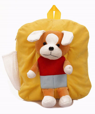 

STJ SOFT TOYS Very Beautiful dog school bag soft Fabric For Baby ( 35 cm ) Yellow color - 35 cm(Yellow)