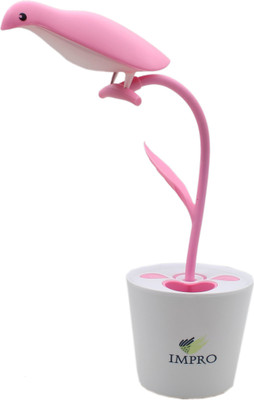 

Impro USB Charging Rechargeable Table Lamp(21 cm, Pink)
