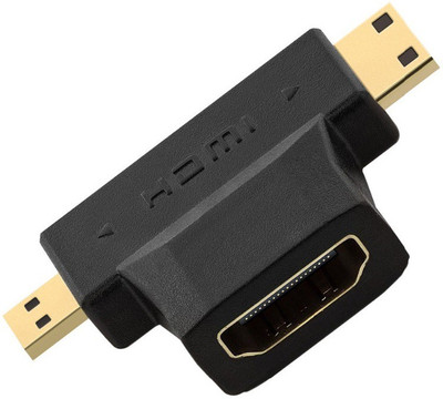 

ReTrack 3 in1 Micro and Mini HDMI-Male To HDMI Female Converter for HDTV 1080P USB Adapter(Black)