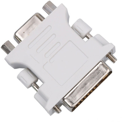 ReTrack DVI-connector dvi-i (a/d) to vga male to female 24+5-pin to 15-pin adapter convert USB Adapter(White)