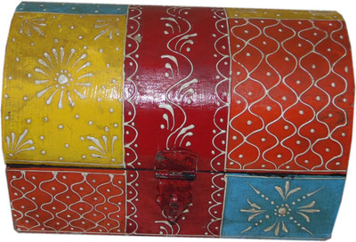 

AKHANIHANDICRAFTS Akhani Handicrafts Multicolor Wooden Hand Painted Jewellery Box Multi Purpose Vanity Box(Multicolor)