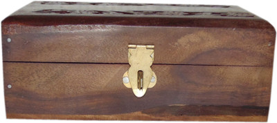 

AKHANIHANDICRAFTS Akhani Handicrafts Brown Color Wooden Handmade Decorative Polished Carving Rectangle Jewellery Box Multi Purpose Vanity Box(Multicolor)