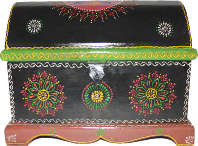 

AKHANIHANDICRAFTS Akhani Handicrafts Multicolor Wooden Hand Painted Decorative Half Round Box Multi Purpose Vanity Box(Multicolor)