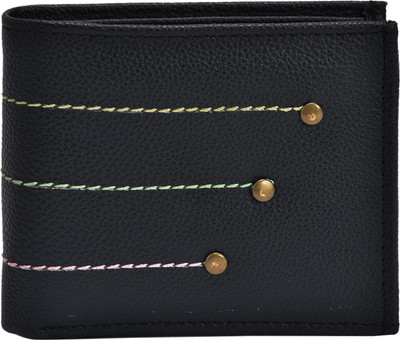 

SFN Men Black Artificial Leather Wallet(6 Card Slots)