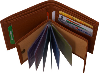 

SAMTROH Men Casual Tan Artificial Leather Money Clip(10 Card Slots)